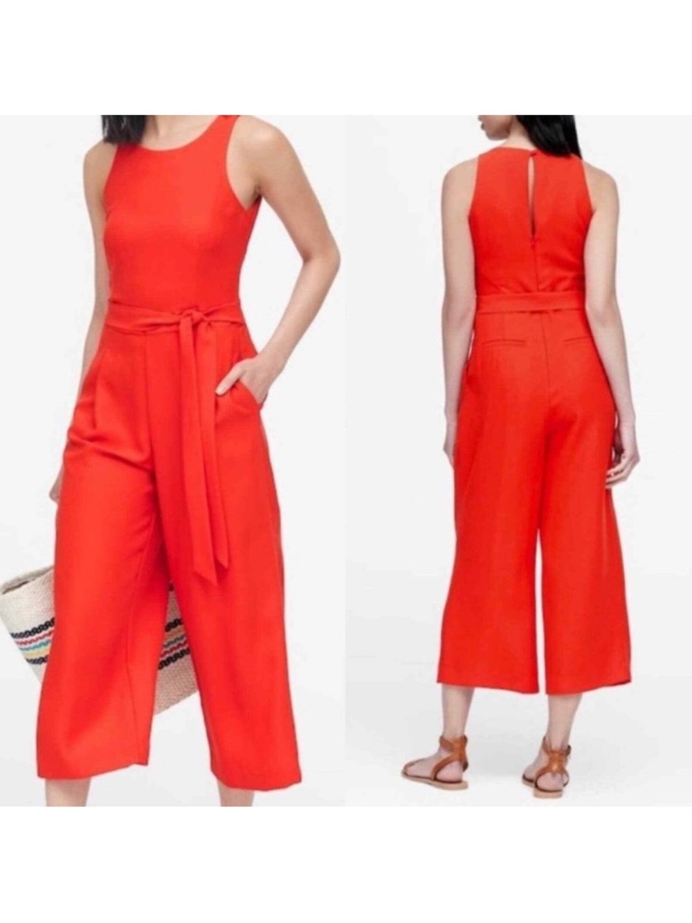 Banana Republic Red Jumpsuit Size 4